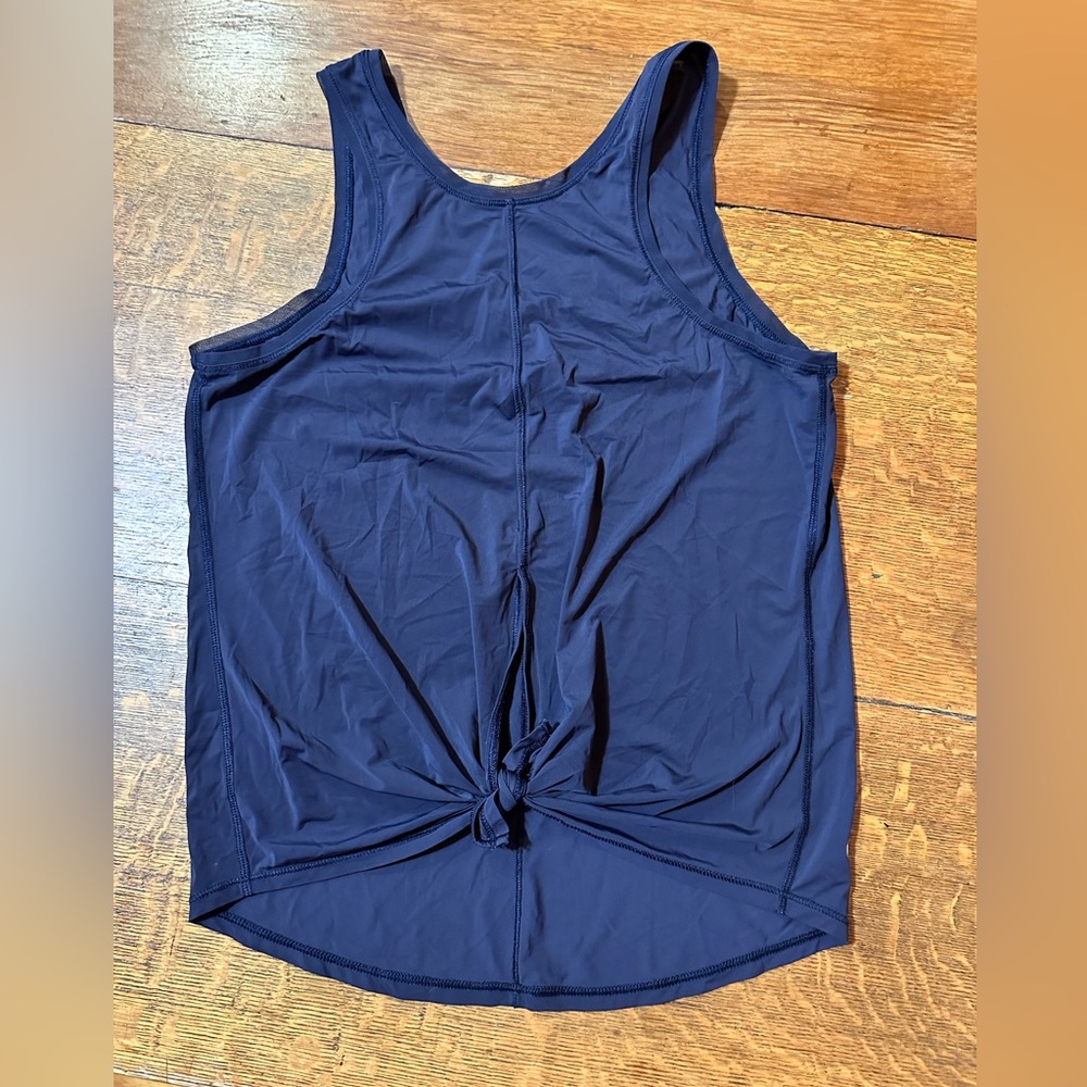 lululemon athletica Navy Blue Knot-Front Tank Top